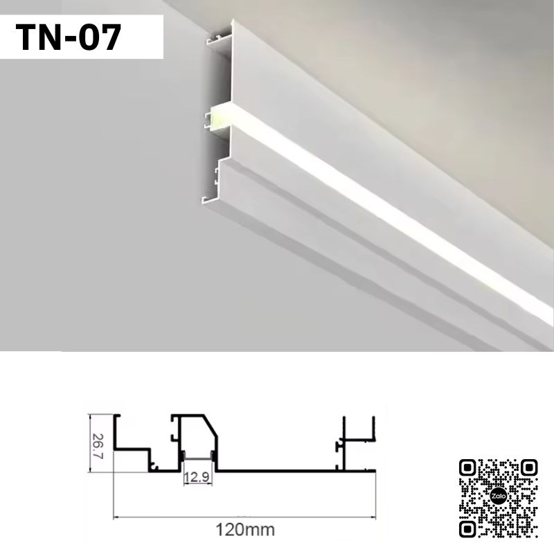 Thanh Nhôm Phào Chỉ Hắt Trần Lắp Nổi 3m | TN-07